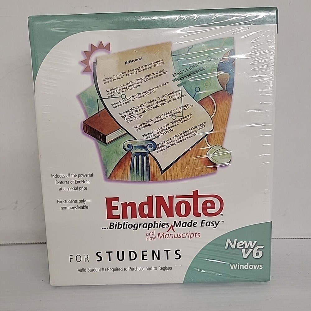 Thomson EndNote V 6 Bibliographies Made Easy For Students Windows PC Software